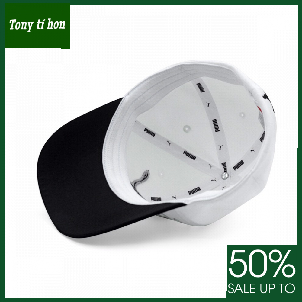 Tony tí hon - Mũ/nón kết lưỡi trai PM báo sư tử kaki bít đuôi thời trang nam nữ cao cấp - màu trắng