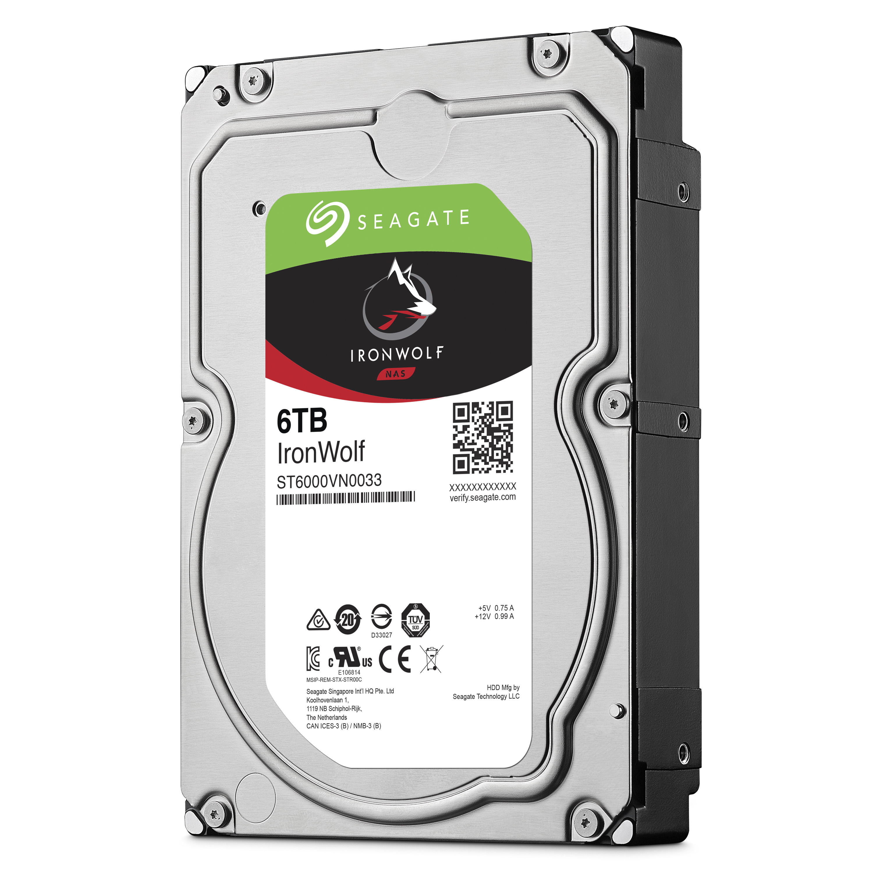 Ổ Cứng HDD Seagate IronWolf 6TB/128MB/3.5 - ST6000VN0033 - Hàng chính hãng