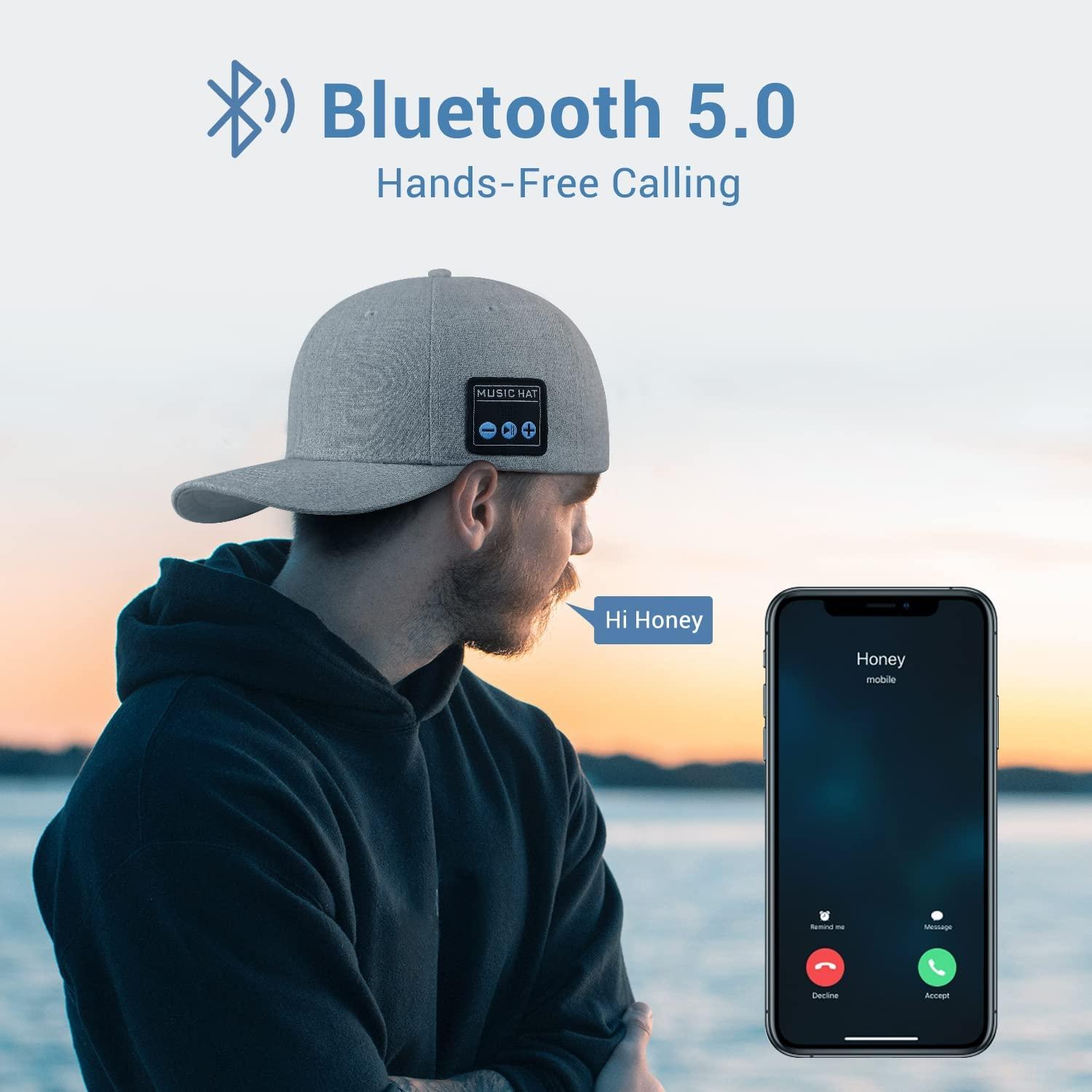 Mới Đa Năng Ngoài Trời Nón Có Loa Bluetooth Có Thể Tháo Rời Không Dây Có Thể Điều Chỉnh Âm Nhạc Mũ Bóng Chày Chạy Thể Thao Quà Tặng Color: volcano