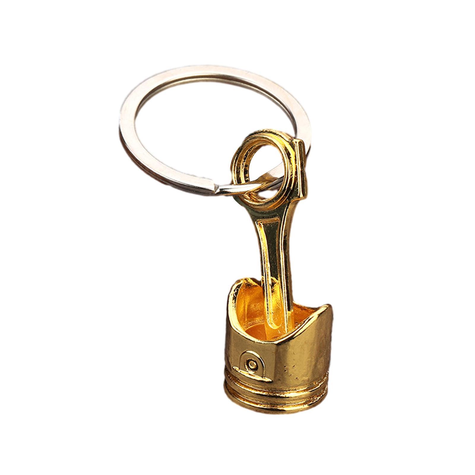Car Engine Piston Style Keychain Keyring Auto Car Parts Key Chain Rings Zinc Alloy Car Keychain for Phone, Handbag, Purse