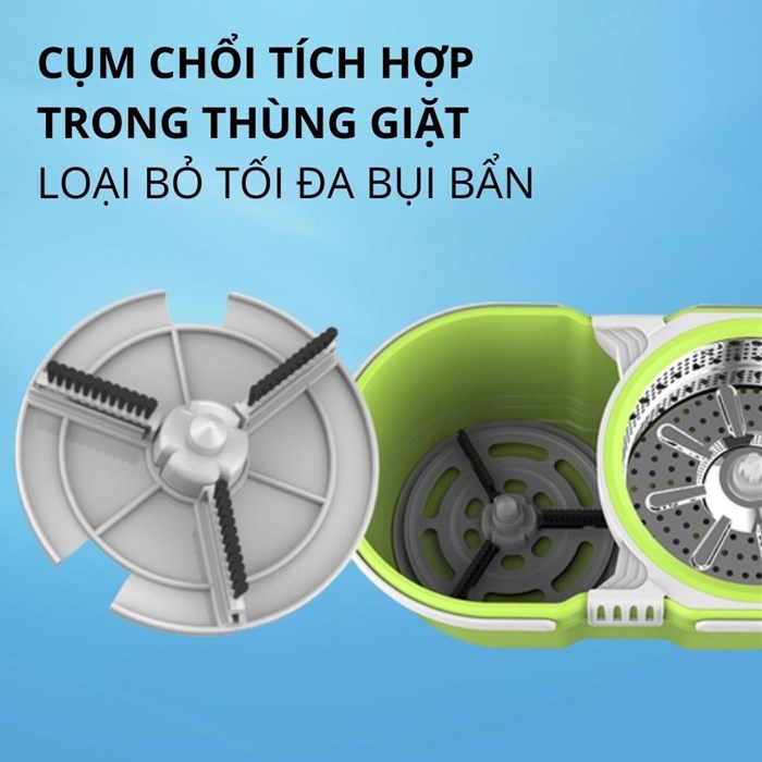 [ MỚI 3/2021 ] Bộ Lau Nhà Xoay 360 Độ Thế Hệ Mới SUN KS-CL260PG