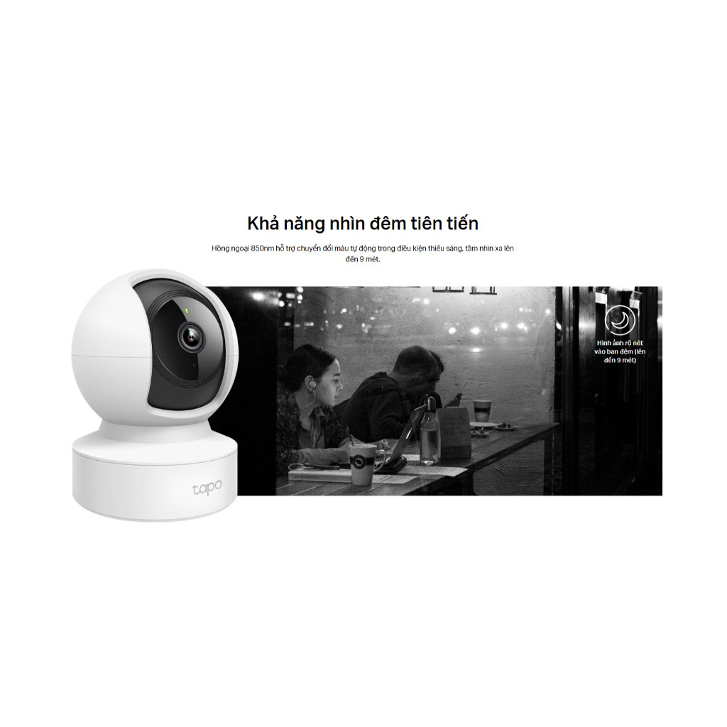 CAMERA WIFI TRONG NHÀ TAPO C212 3MP - Đàm thoại hai chiều, Xoay 360 Độ, Phát Hiện chuyển động, Cảnh Báo Âm, Ánh sáng - HÀNG CHÍNH HÃNG