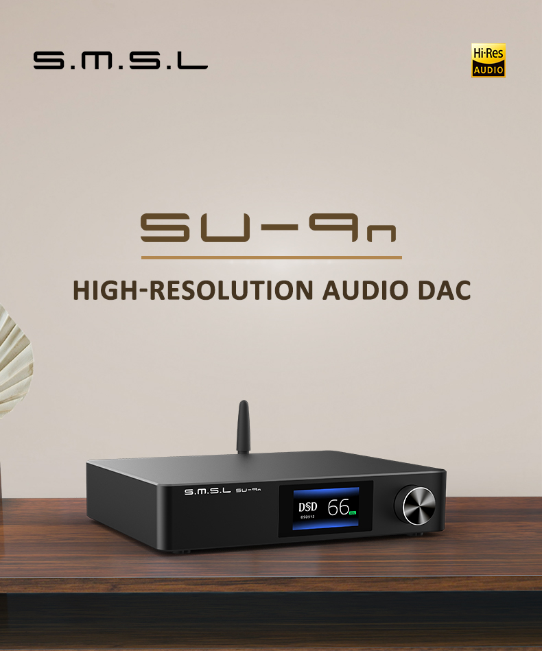 Giải Mã DAC SMSL SU-9n ES9038PRO - Bluetooth 5.0 - DSD512 PCM768kHz/32Bit - Hàng Chính Hãng