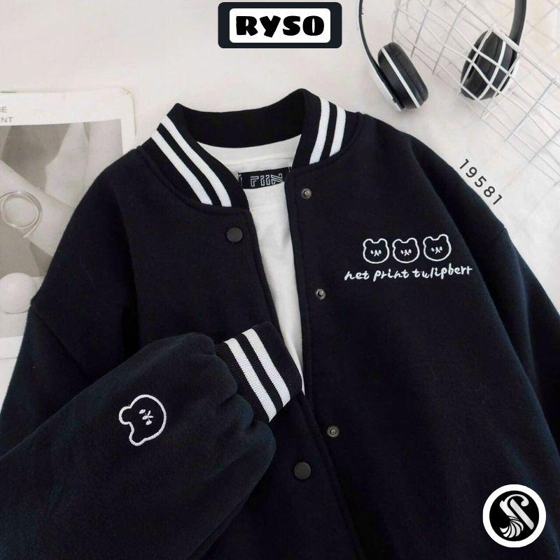 Áo Khoác Nỉ Bomber Thêu Gấu Cardigan Form Rộng Chất Nỉ Bông Dày Dặn Nữ Unisex, Áo hoodie nam nữ nỉ ngoại in hình chất nỉ bông dày dặn, nón 2 lớp, thích hợp làm áo cặp