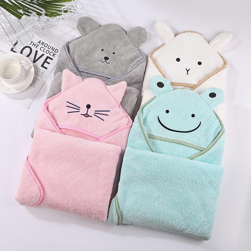 Khăn Tắm Cho Bé 90*90Cm Khăn Tắm Cho Bé Sơ Sinh Có Mũ Trùm Hoạt Hình Nỉ Mặc Trẻ Sơ Sinh Khăn Chăn Bé Sơ Sinh áo Choàng Tắm Trẻ Sơ Sinh
