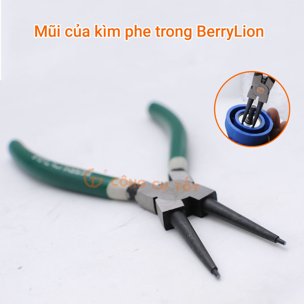 Kìm phe trong mũi thẳng Berrylion 175mm