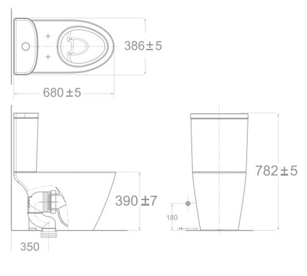 Bồn cầu 2 khối American Standard Compact Codie 2407-WT nắp đóng êm (3107-WT+ 4107-WT)