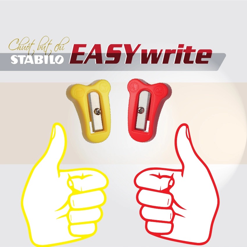Bút chì gỗ hình thể học STABILO EASYgraph, EASYwrite - Chuốt chì EASYgraph thuận tay phải (PSE4532R)