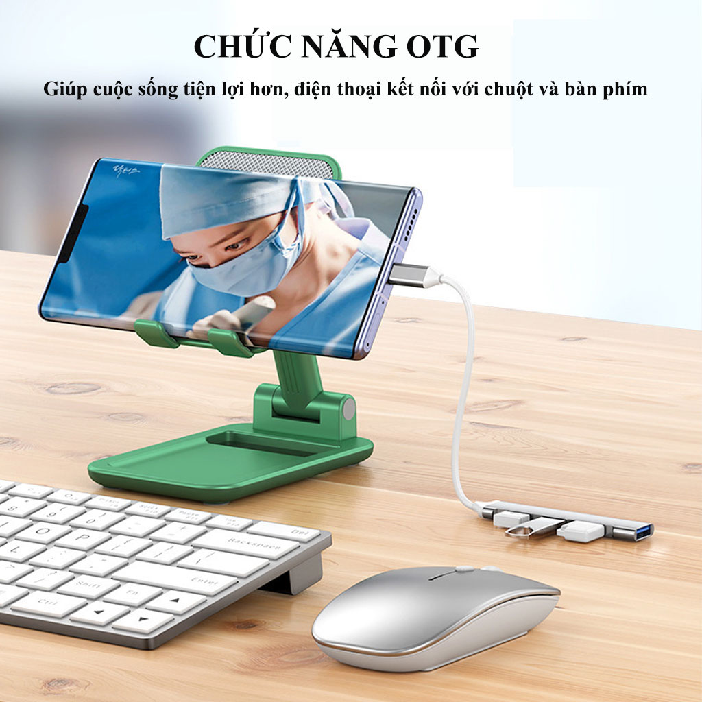 Bộ chia Hub Type C Sang 4 Cổng USB 3.0 và 2.0 ESSAGER .Hàng chính hãng