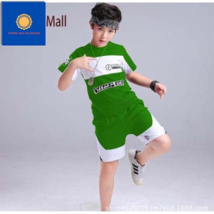 Đồ bộ quần áo thun bé trai, bé gái, phối màu tinh tế, thun coton thoải mái vận động - Xưởng may. Gia Khang