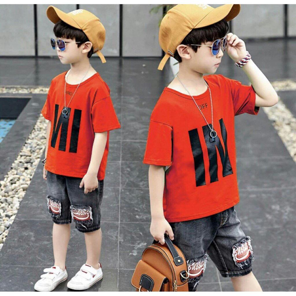 SÉT ÁO THUN CHỨ IN PHỐI QUẦN JEAN