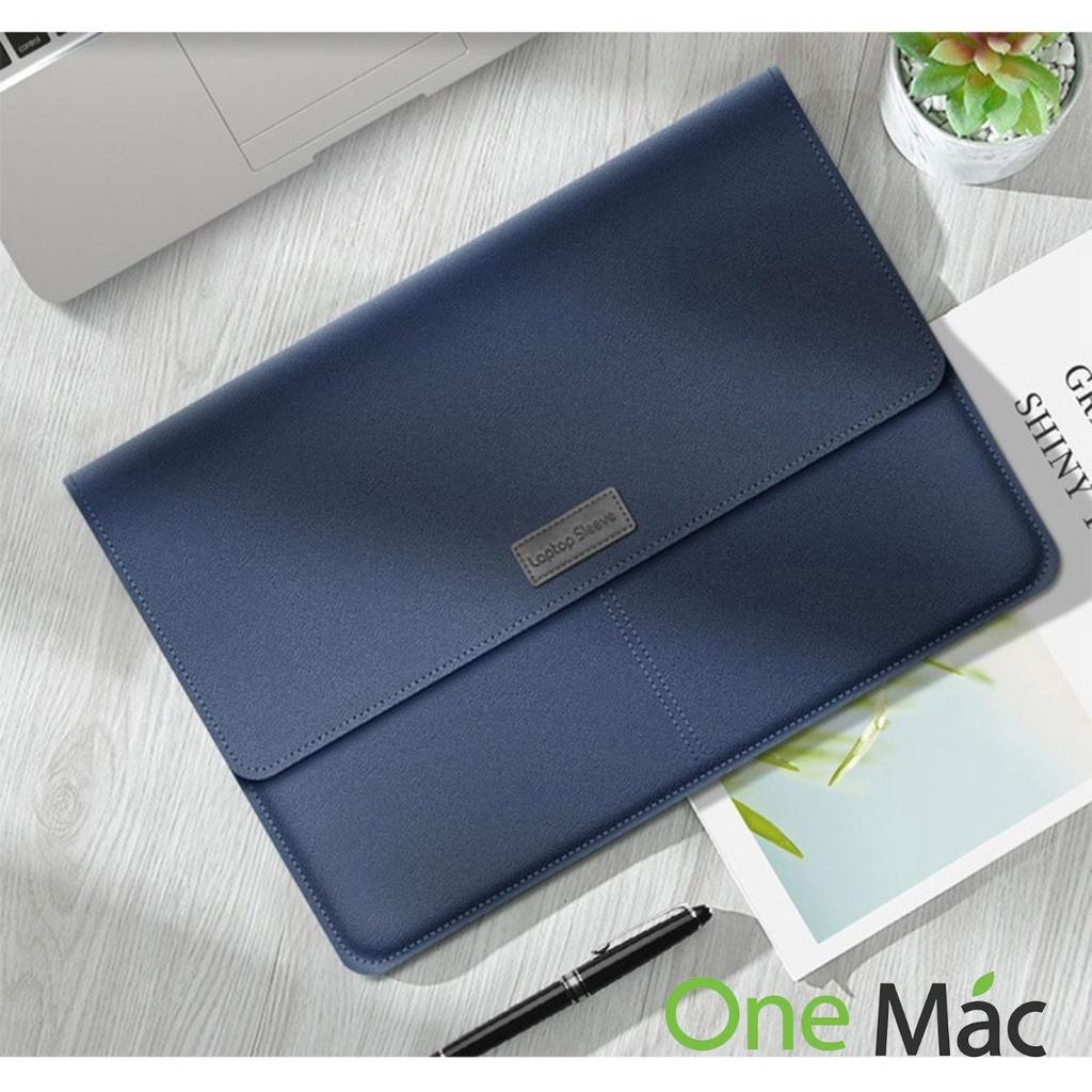 Bao da chống sốc cho macbook, laptop kèm ví đựng phụ kiện, mẫu mới 2022