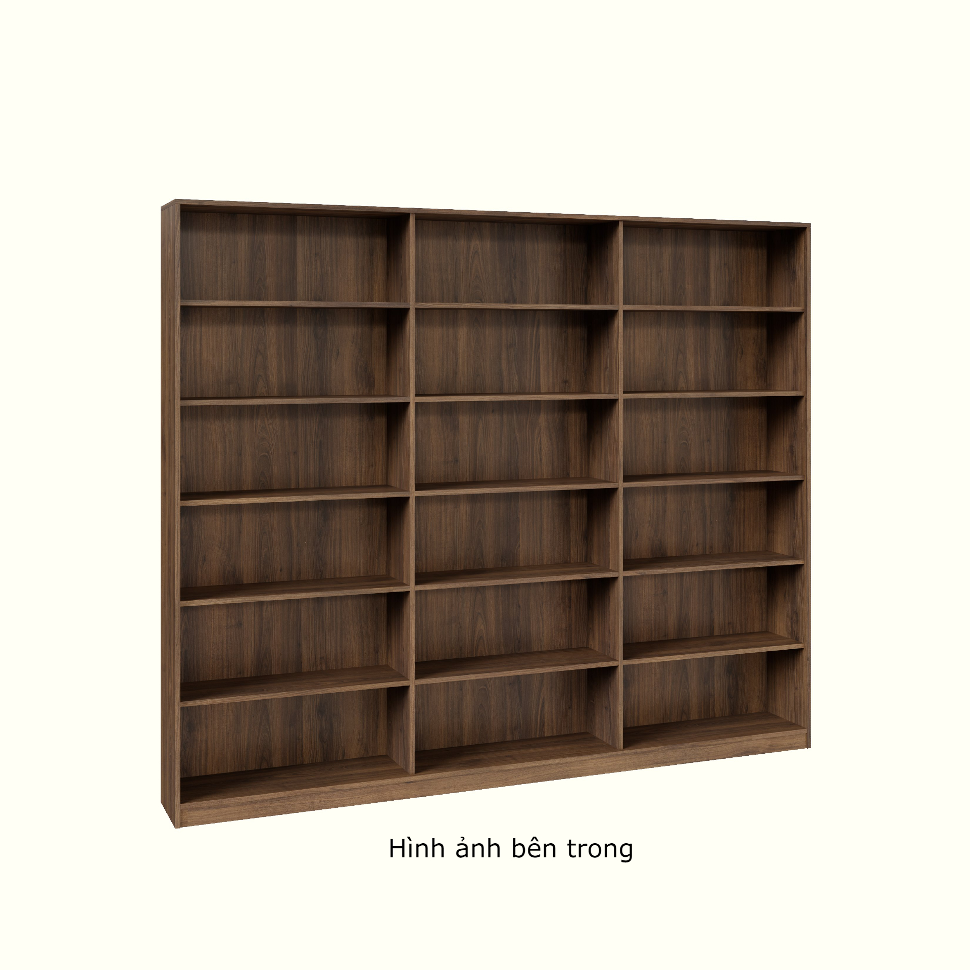 HAPPY FURNITURE , MATTA - Kệ sách 6 tầng 6 cánh mở, KSA_066 , 240cm x 28cm x 200cm DxRxC