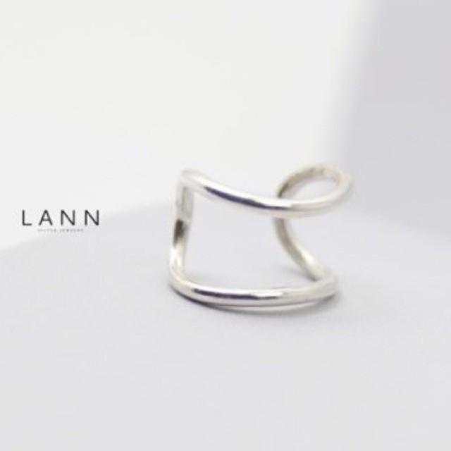 Khuyên kẹp vành hai vòng S925 LANN