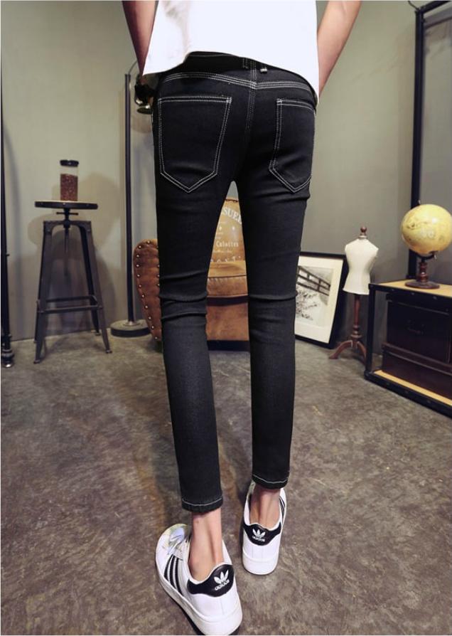 Quần jeans rách chắp vá sung Mã: ND1003