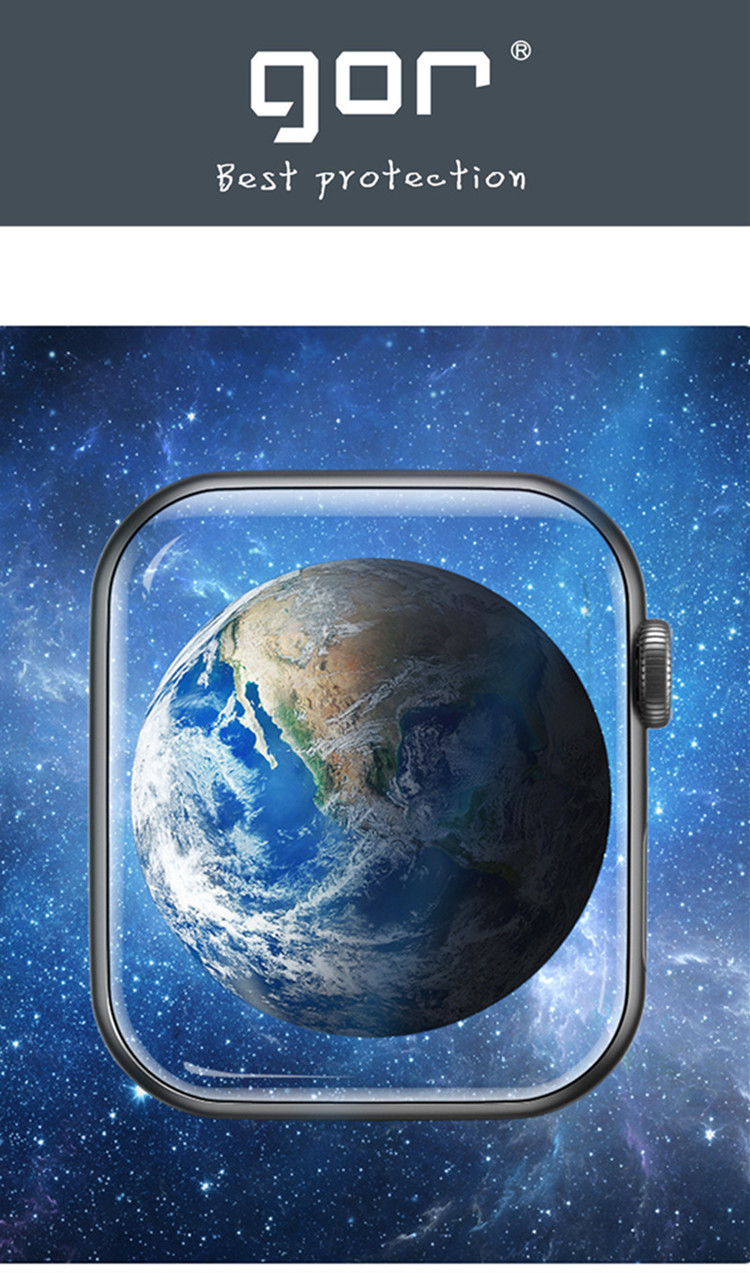Miếng dán TPU bảo vệ màn hình GOR cho Apple Watch Series 10 Size 42mm / 46mm (Hộp 5 Miếng) - Hàng Chính Hãng