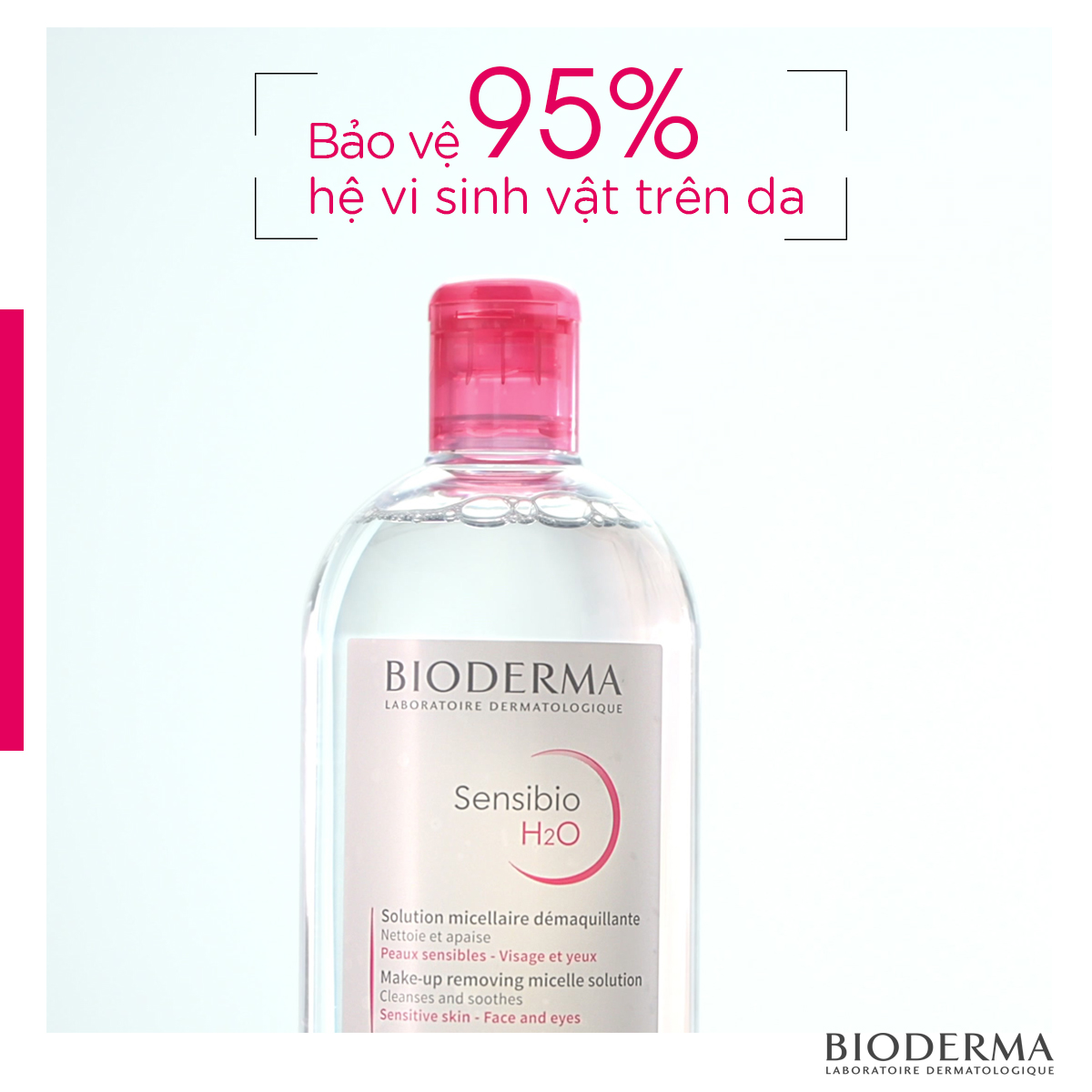 Dung Dịch Làm Sạch Và Tẩy Trang Công Nghệ Micellar Bioderma Sensibio H2O + Tặng Gương Hai Mặt Màu Ngẫu Nhiên