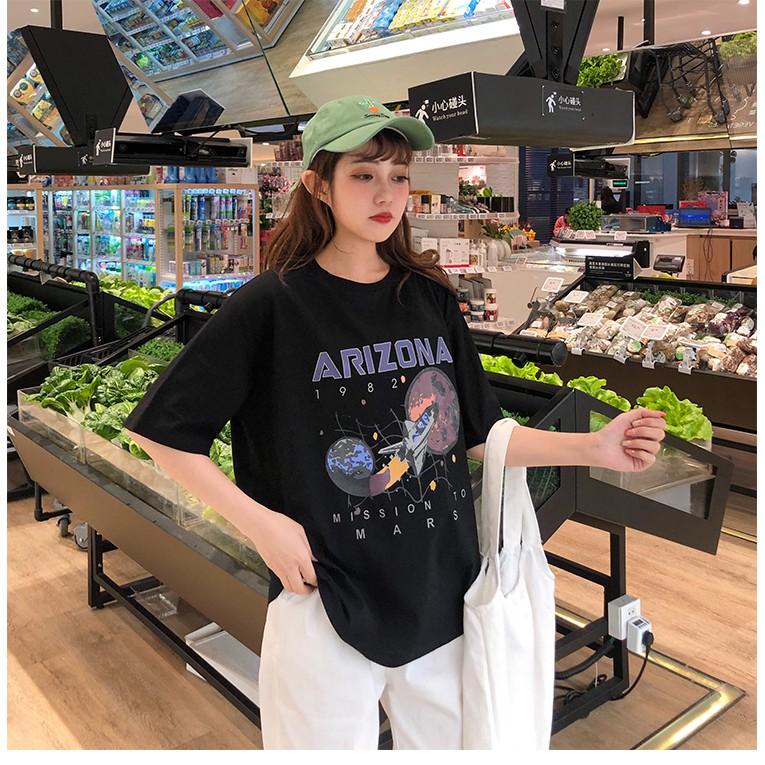 Áo thun tay lỡ form rộng ARIZONA ulzzang couple nam nữ UNISEX