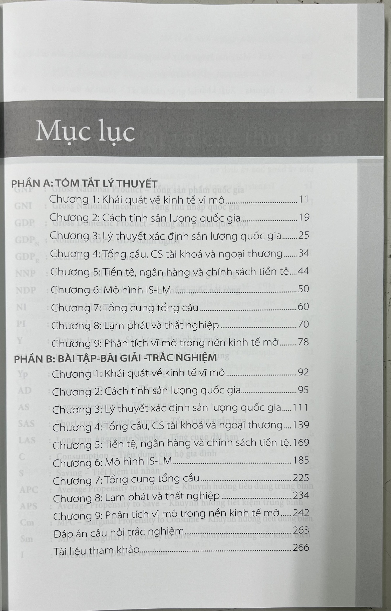 Sách - Tóm tắt - Bài tập - Trắc nghiệm KInh tế vĩ mô - Tái bản lần thứ XV (có sửa chữa và bổ sung)