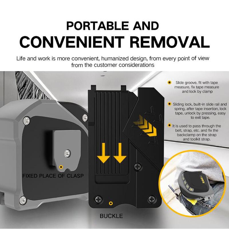Máy đo khoảng cách bằng laser với màn hình LCD có đèn nền, Thước dây, Máy đo khoảng cách bằng laser 40m, Thước dây 5m, Laser để đo, Di động, Có thể sạc lại