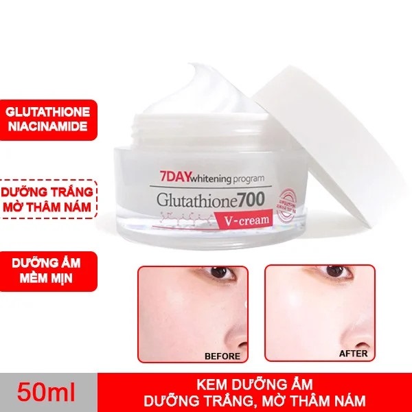 Kem Dưỡng Da Angel's Liquid 7Day Whitening Program Glutathione 700 V-Cream 50ml