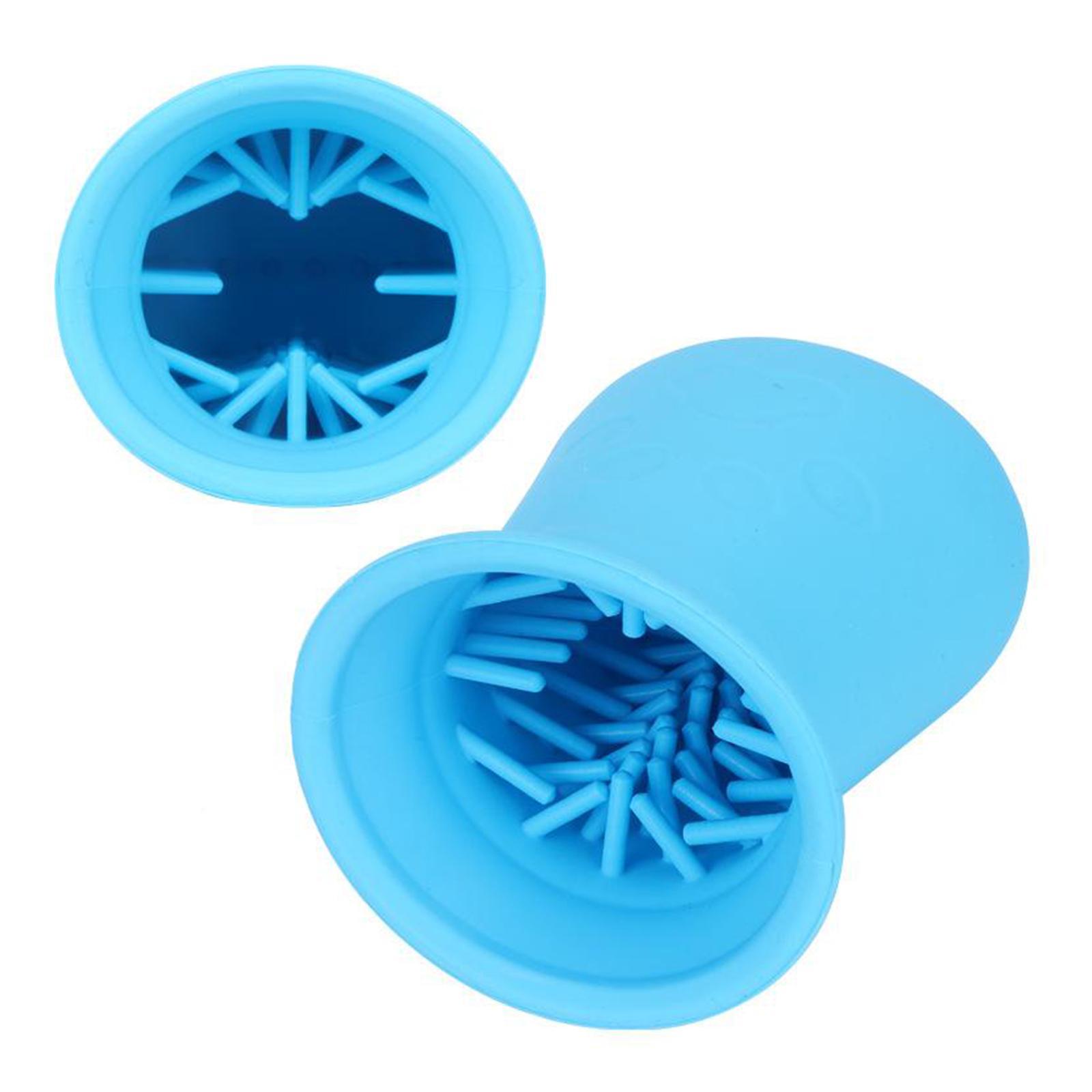 Dog Paw Cleaner Soft Silicone Puppy Cats Paw Washer Foot Clean Cup Blue