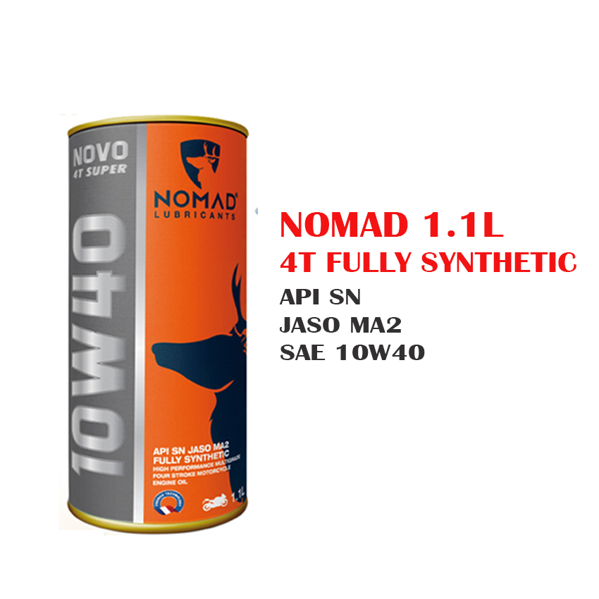 Nhớt Tổng Hợp Toàn Phần NOMAD 1.1L API SN- JASO MA2 10W40