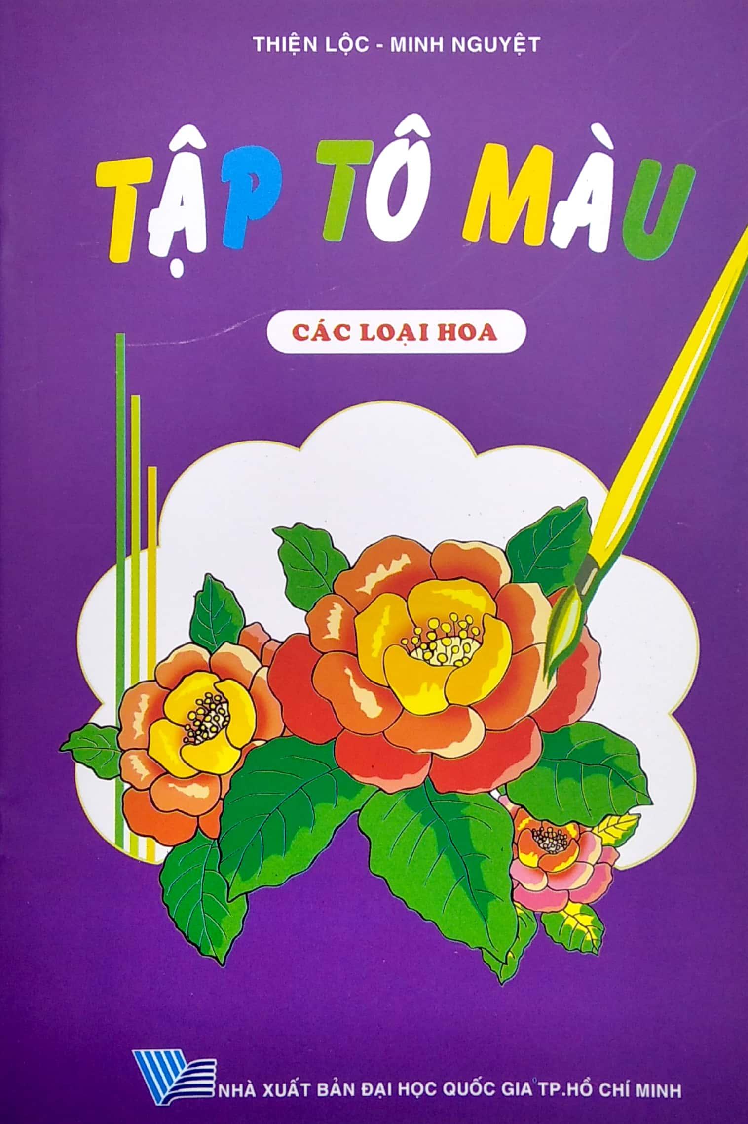 Sách - Tập Tô Màu - Các Loại Hoa
