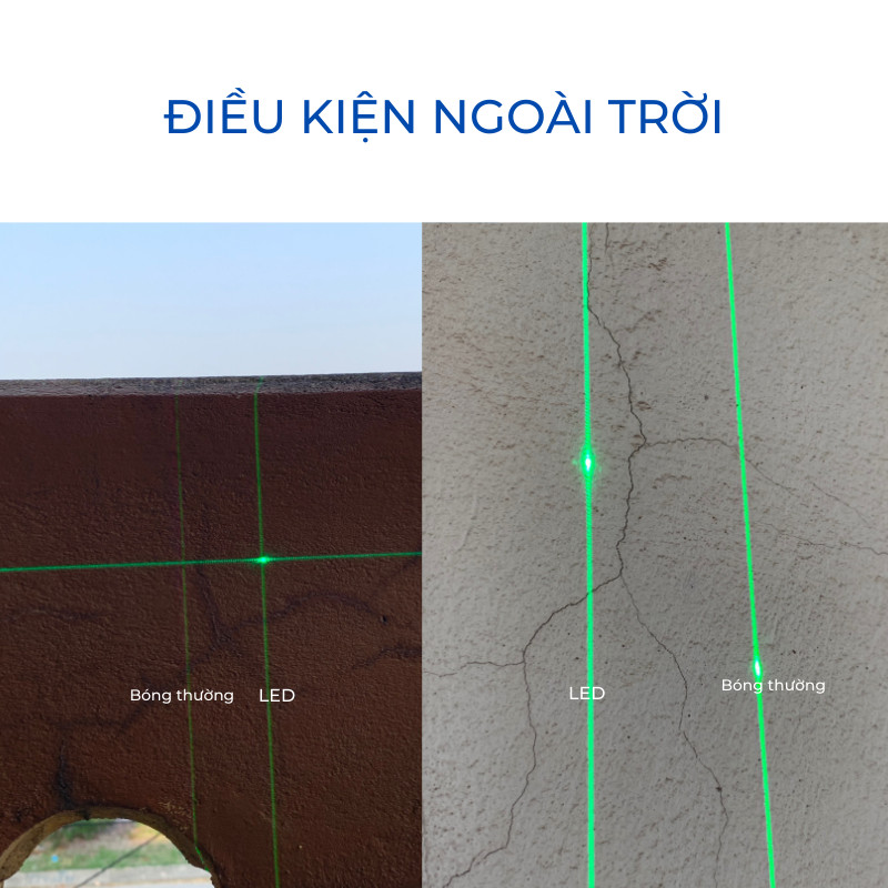 Máy cân bằng laser 5 tia xanh bóng LED siêu sáng