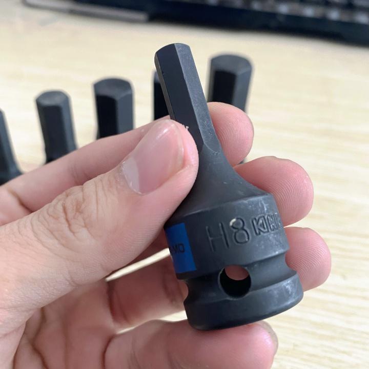 Tuýp lục giác đen KINGTONY loại 1/2 dài 60mm - 4055