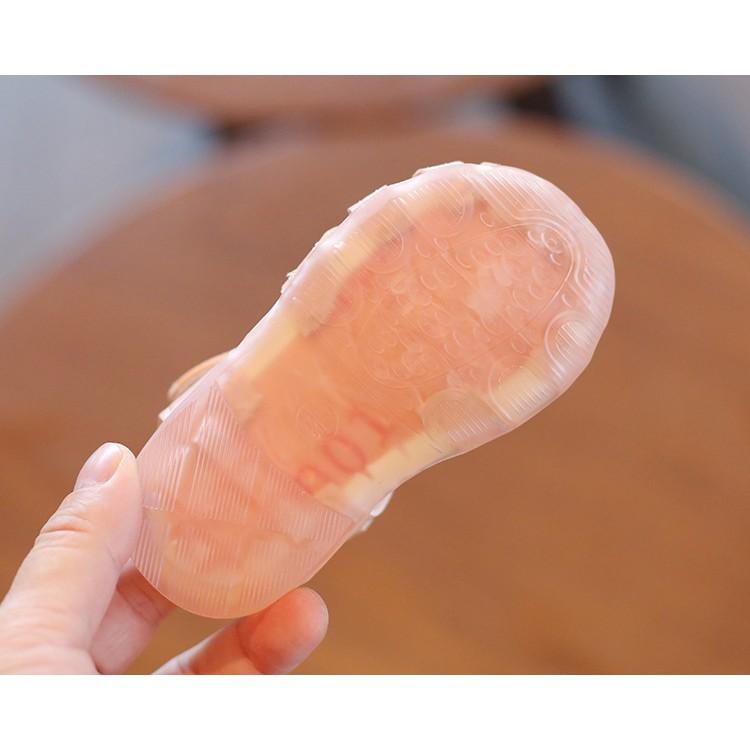 Dép Tập Đi/ Sandal Nơ Cho Bé Gái Đế Mềm