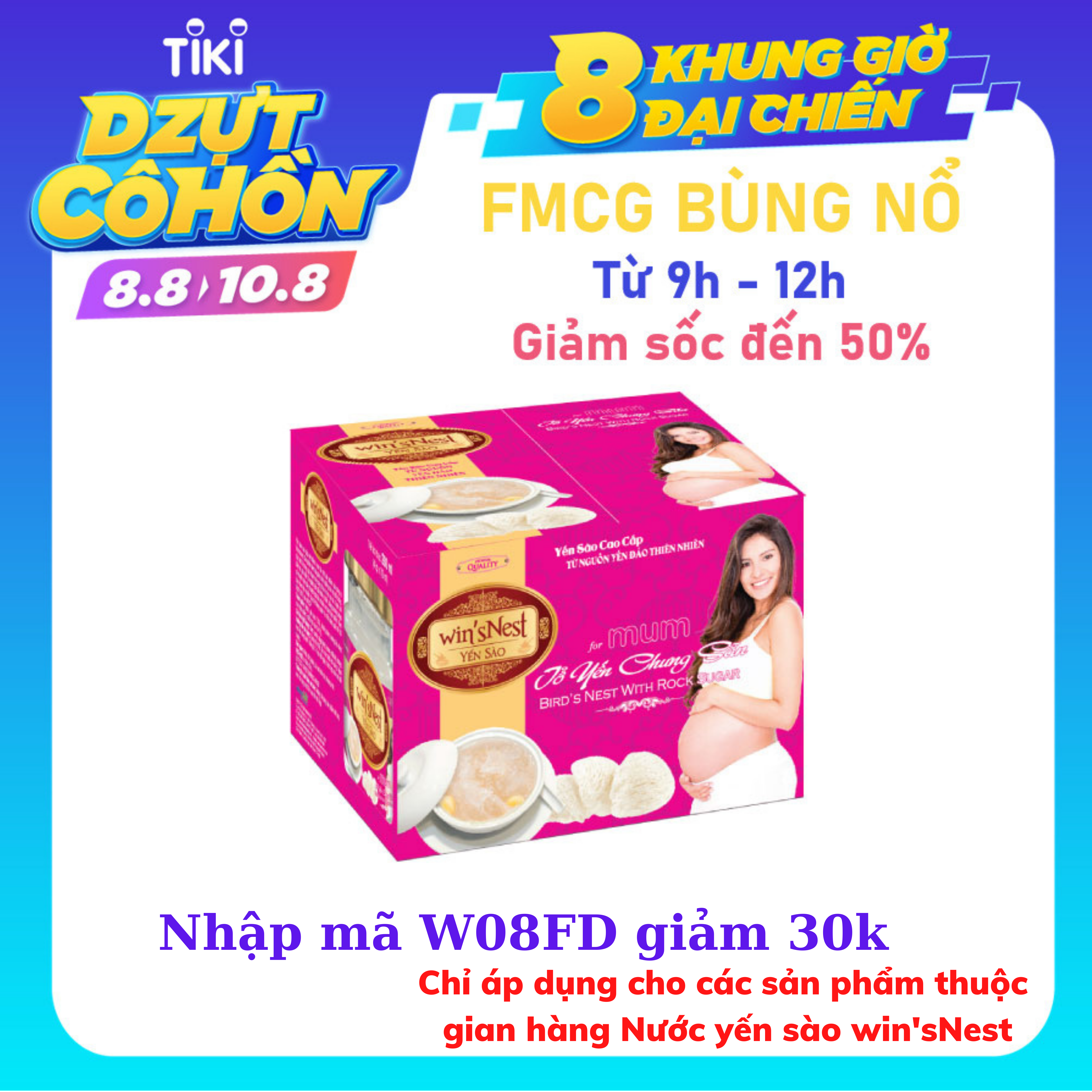 Yến sào win'sNest tổ yến chưng sẵn Mum (lọ 4 * 70m/hộp) thích hợp cho mẹ bầu và cho con bú