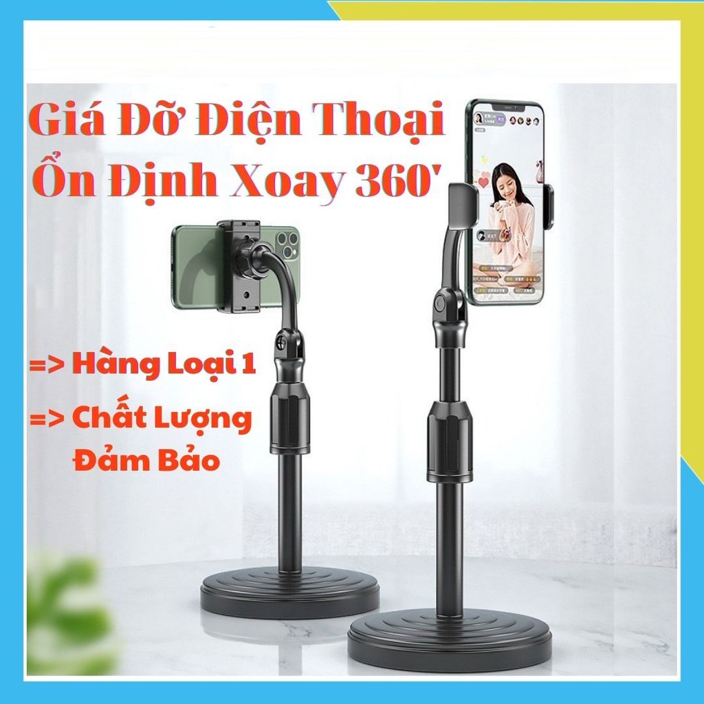 Giá Đỡ Điện Thoại Livestream -Xem Video Ổn Định Xoay 360 Độ Dùng Để Quay Phim Ghi Hình Đa Dụng