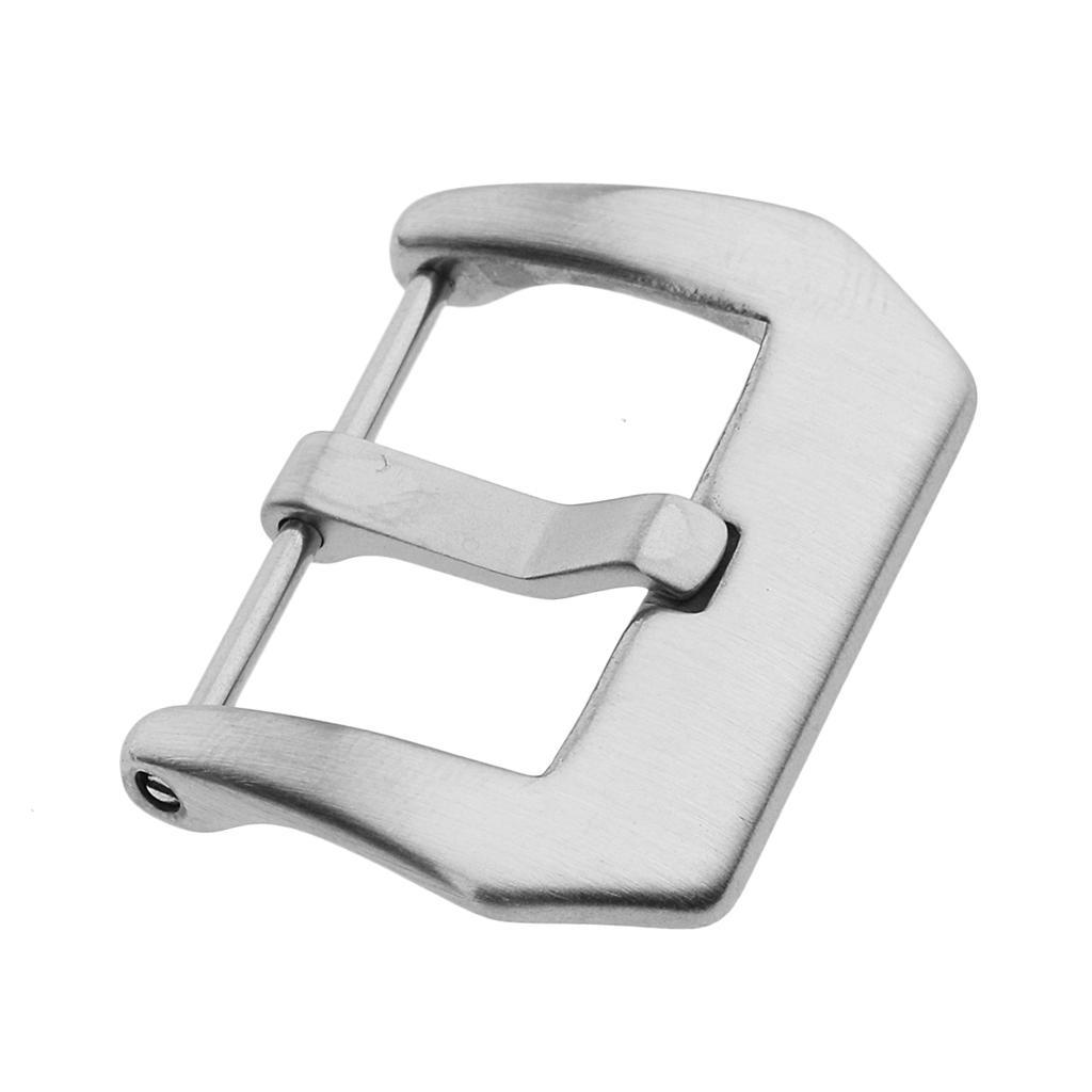 3-7pack Brushed Stainless Steel Watch Bands Buckle Screw In Pin Clasp 18mm