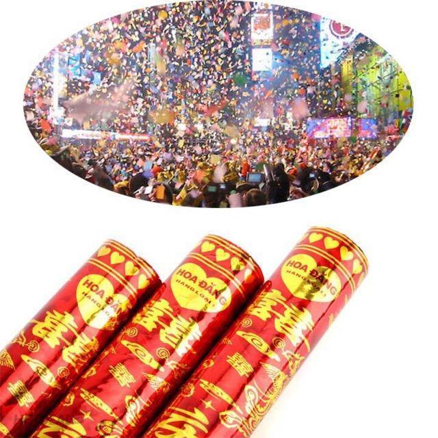 Pháo Phụt Giấy Hoa Đăng Dài 80Cm, Pháo Phụt Kim Tuyến Cho Ngày Lễ Tết, Sinh Nhật