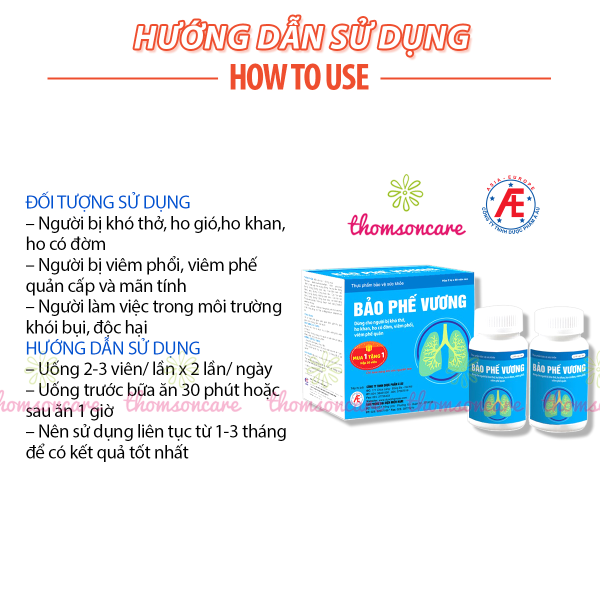 Bảo phế vương - Hộp 2 lọ x 60 viên tiết kiệm hơn - Hỗ trợ giảm ho có đờm, phế quản từ thảo dược