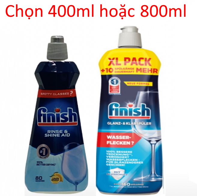 Nước làm bóng finish 800ml dùng cho Máy rửa bát chén