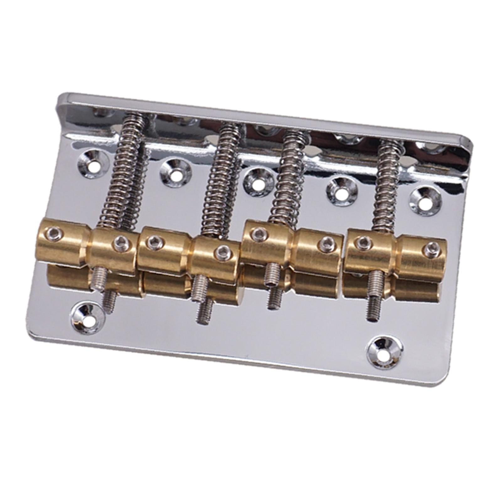 Professional 4 String Bass Bridge Assembly Replace String Spacing Adjustment