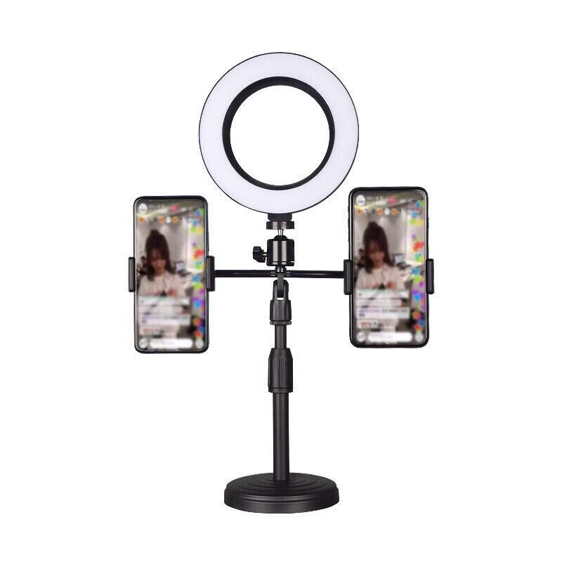 Bộ Đèn Livestream 16cm 2 Kẹp Điện Thoại.