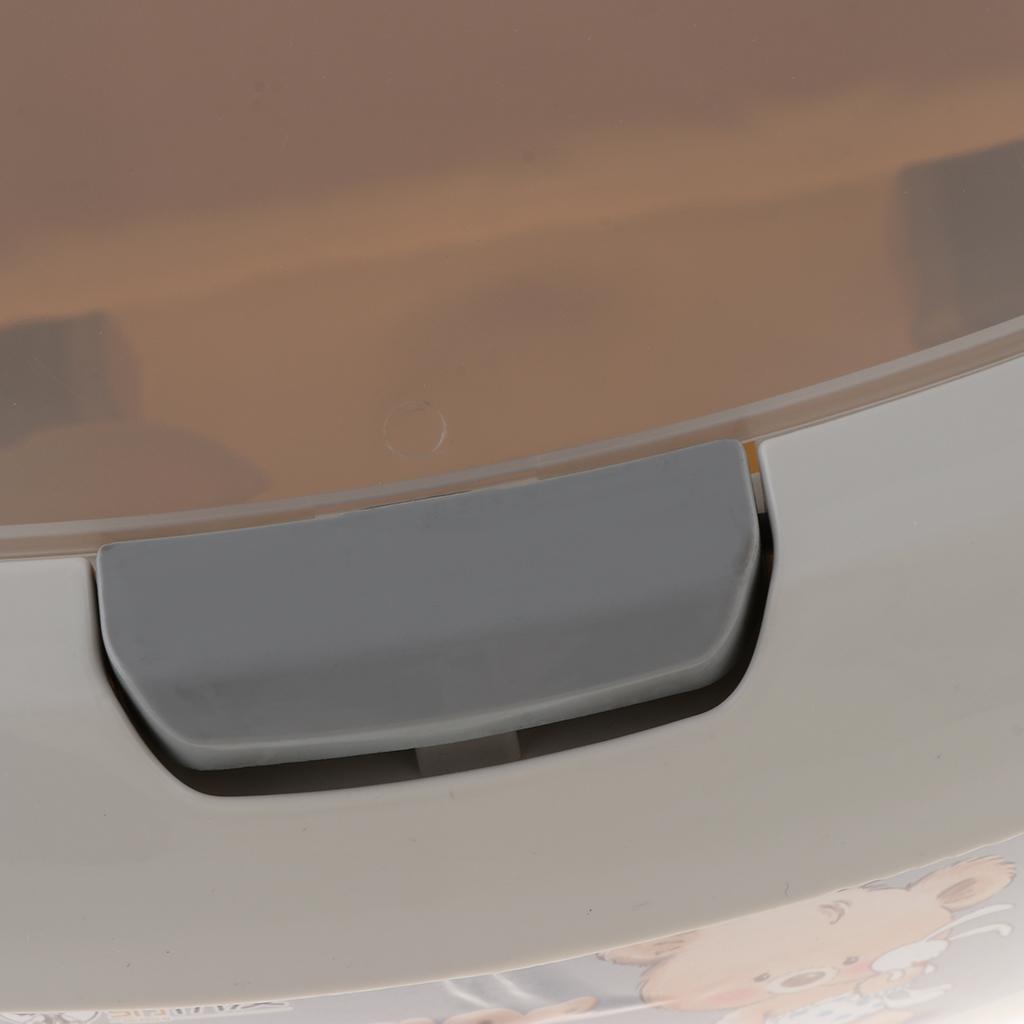 2X Plastic Pet Food Container Jar Measuring Cup Cereal Grain Storage Box Gray