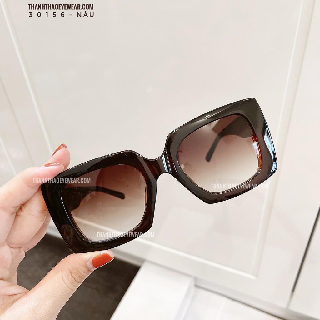 Kính Mát Kính Râm Nữ Vuông Bản To Nâu B30156 Thời Trang Cao Cấp- ThanhThao Eyewear