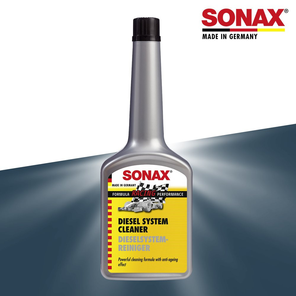 Phụ gia vệ sinh hệ thống dầu diesel toàn diện Sonax 518100 250ml - tặng 1 khăn 3M màu ngẫu nhiên - làm sạch động cơ, loại bỏ tạp chất, muội than, bôi trơn và bảo vệ động cơ