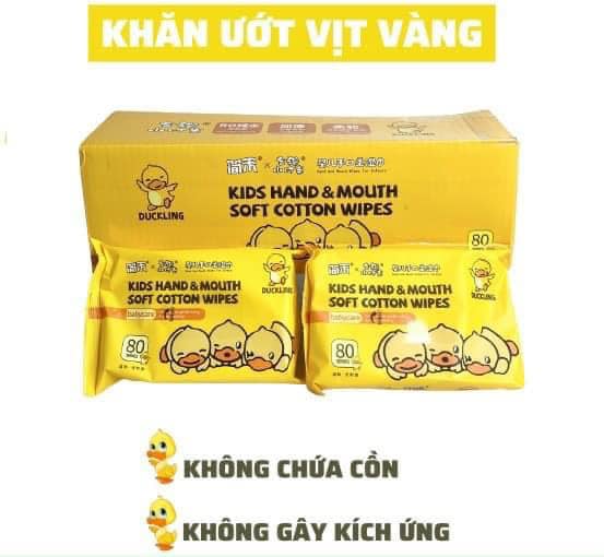 Thùng 10 gói khăn giấy ướt lau đa năng: lau mặt, lau tay chân, 1 gói gồm 80 tờ chất liệu an toàn, không mùi, không cồn, không gây kích ứng da, an toàn cho cả trẻ nhỏ