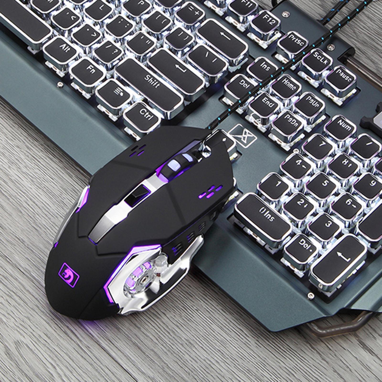 Amagogo Gaming 2.4G Wireless Connection, Optical Keyboard Mouse Set Rechargeable