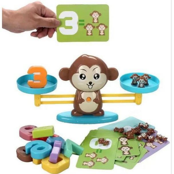 Bộ Đồ Chơi Khỉ Toán Học Cân Bằng Thông Minh Monkey Balance Cho Bé Học Số Đếm