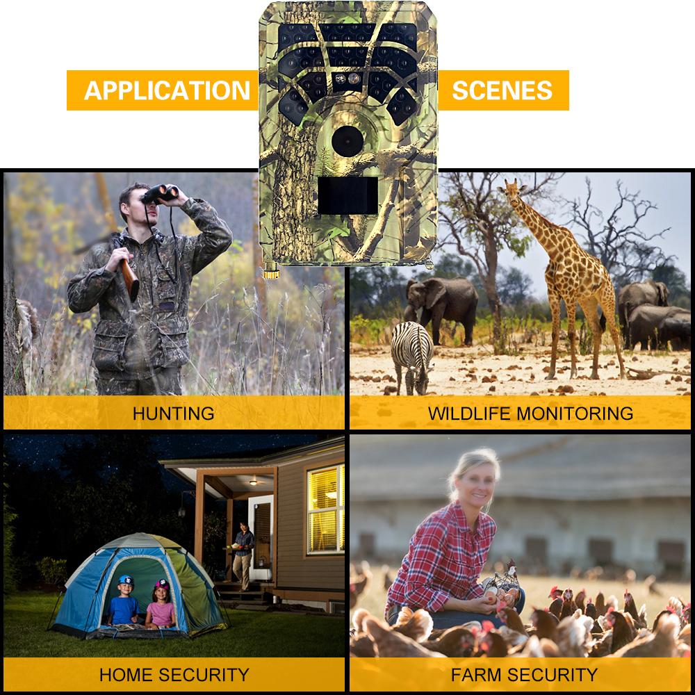 5MP 480P Trail and Game Camera Motion Activated Hunting Camera Outdoor Wildlife Scouting Camera Night Vision Waterproof