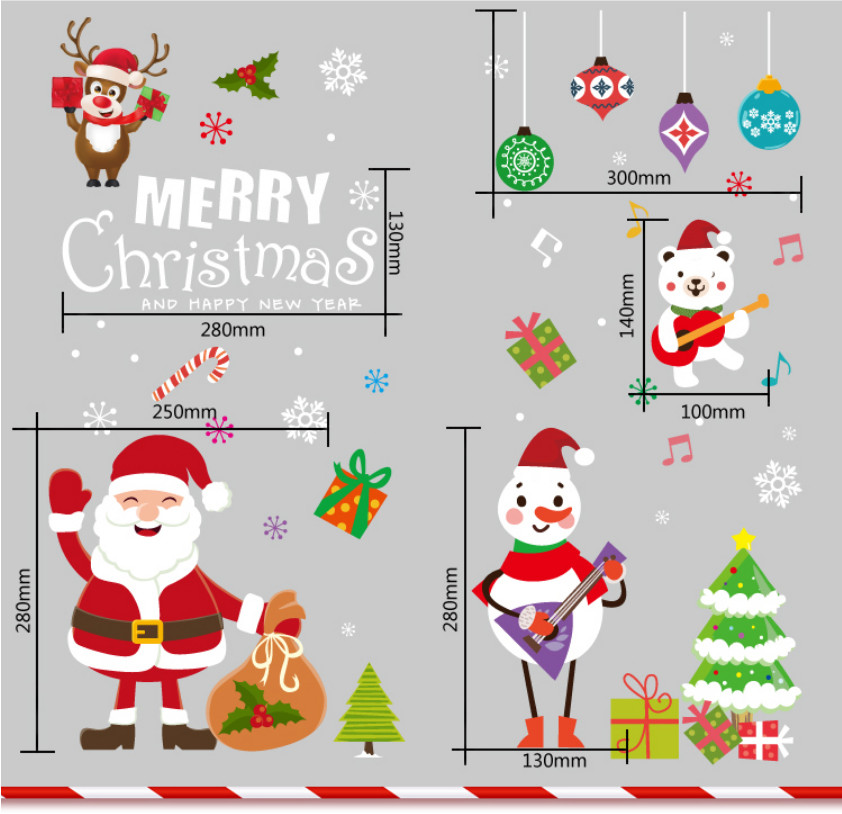 Decal tĩnh điện trang trí noel (không cần keo dán) - HYC-95