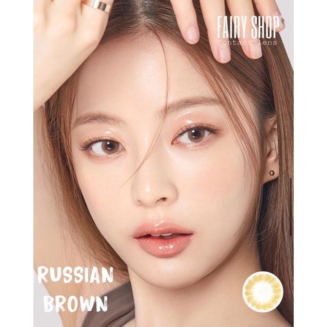 Kính Áp Tròng Russian Brown Snowflake 14.0mm - FAIRY SHOP CONTACT LENS độ 0 đến 6