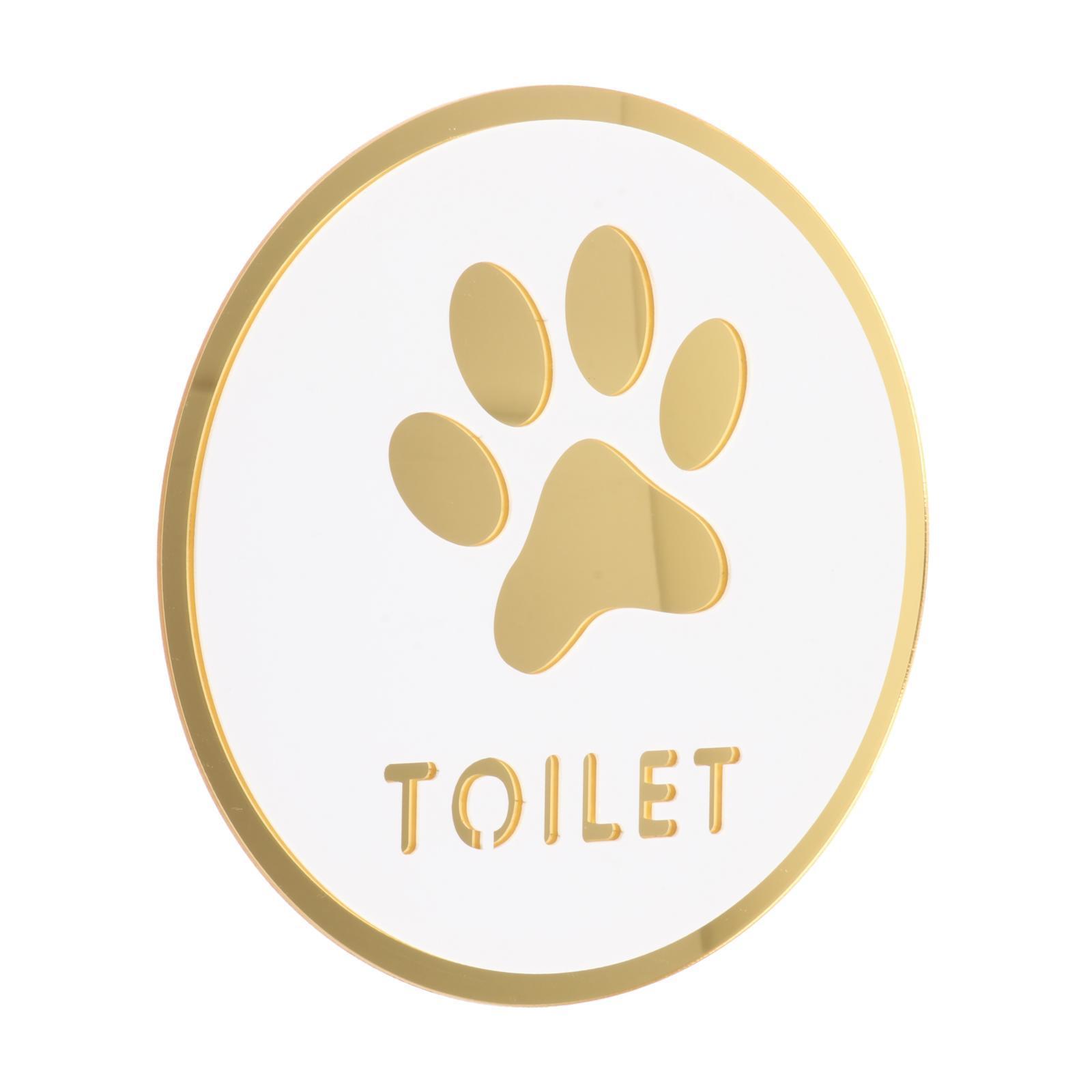Toilet Sign Toilet Symbol Sticker Plaque Wall Decor Acrylic Bathroom Door Signage Restroom Sign for Public Place Commercial Office Home Shop