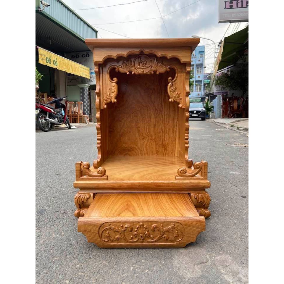 Bàn thờ thần tài ông địa gỗ gõ đỏ 48 x 68 CM
